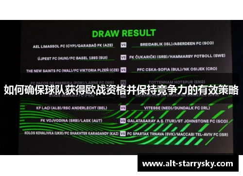 如何确保球队获得欧战资格并保持竞争力的有效策略